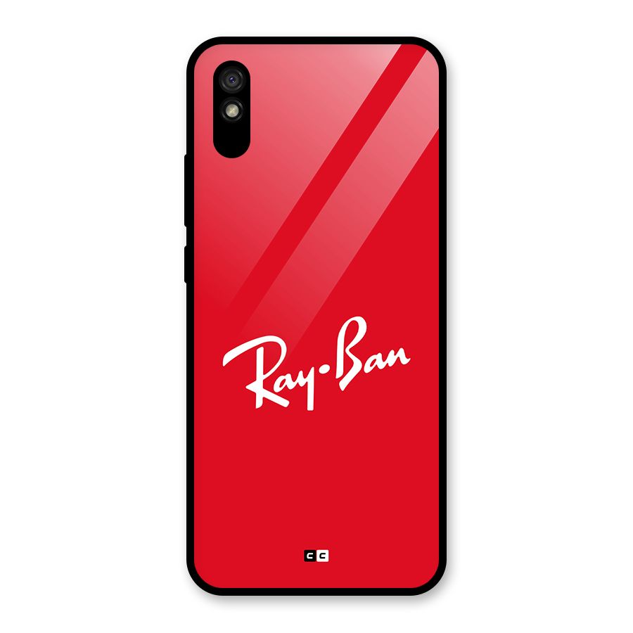 Luxury Red Glass Back Case for Redmi 9A