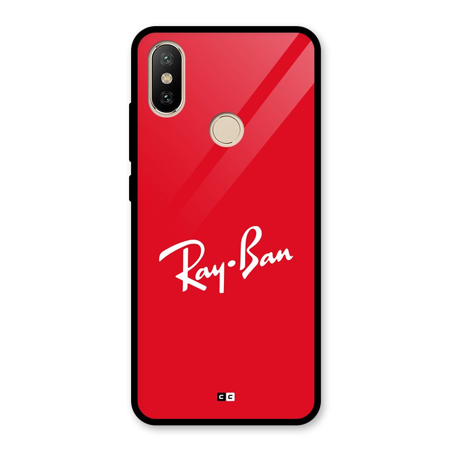 Luxury Red Glass Back Case for Redmi A2