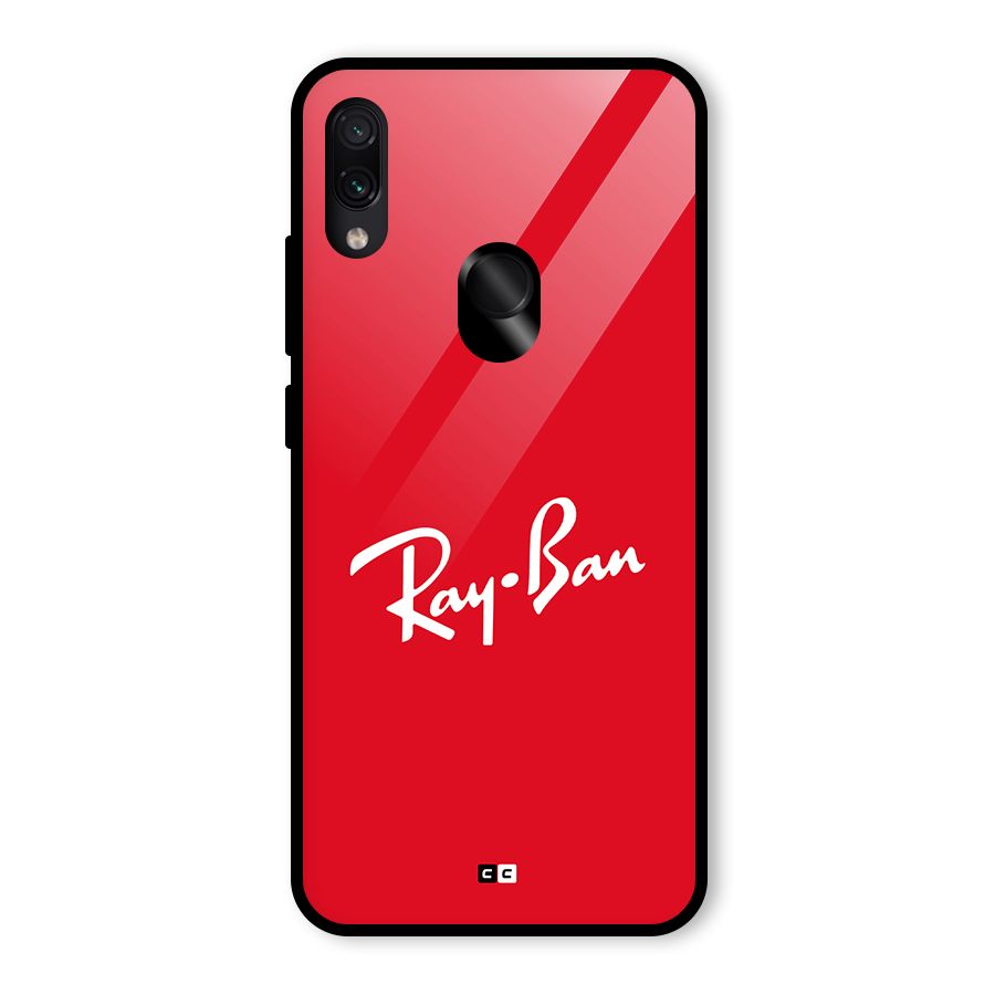 Luxury Red Glass Back Case for Redmi Note 7 Pro