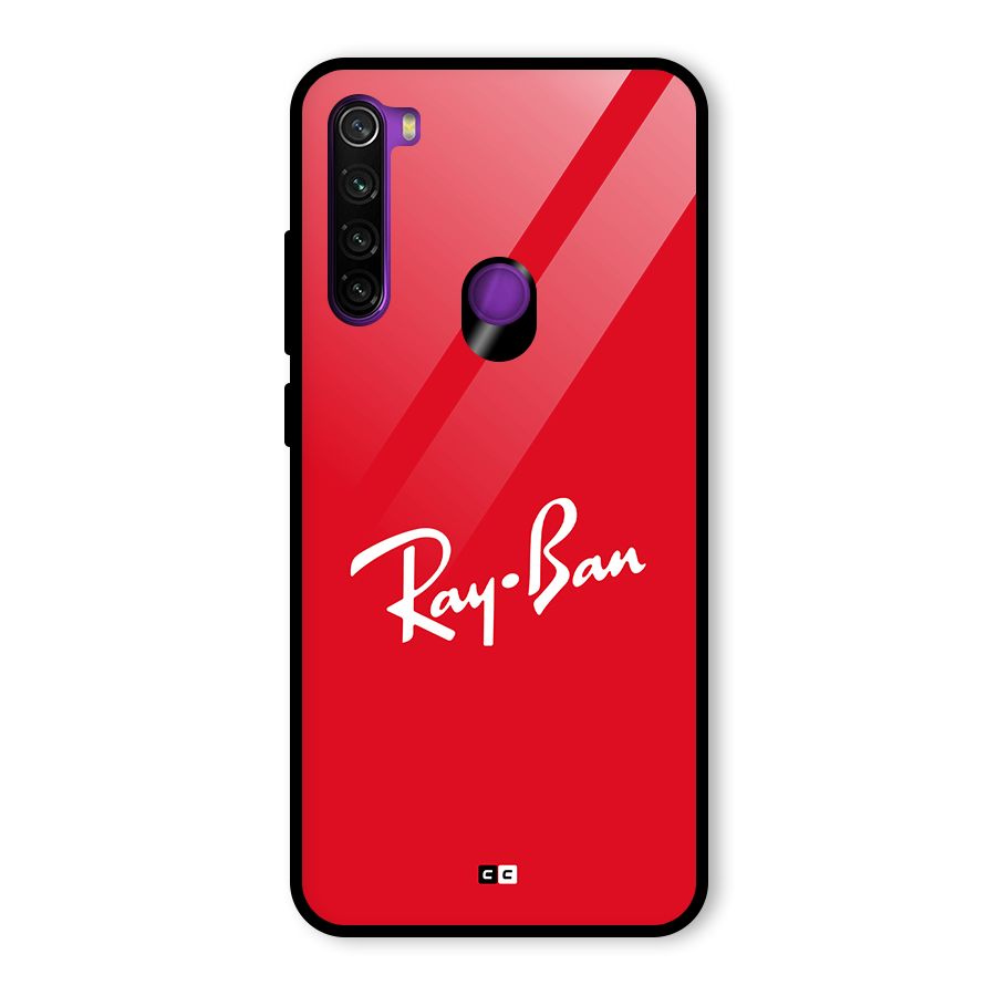 Luxury Red Glass Back Case for Redmi Note 8