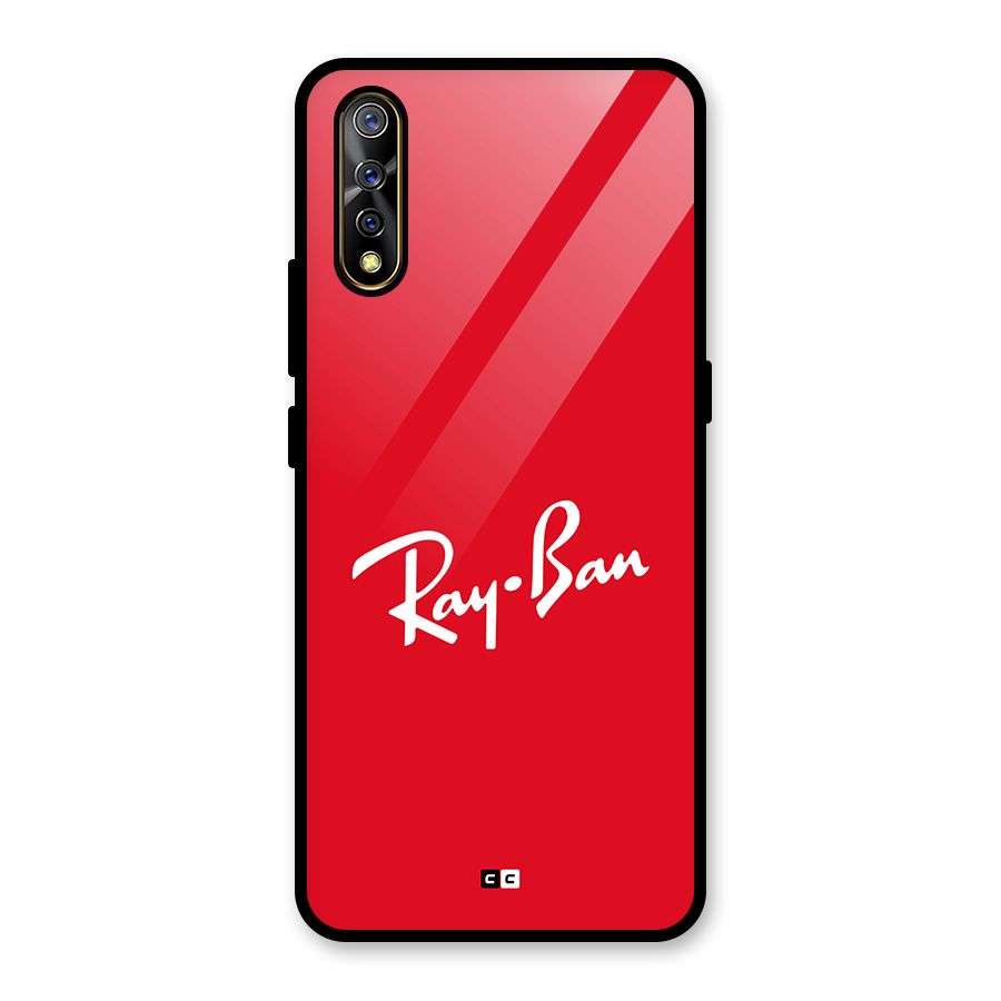 Luxury Red Glass Back Case for Vivo S1