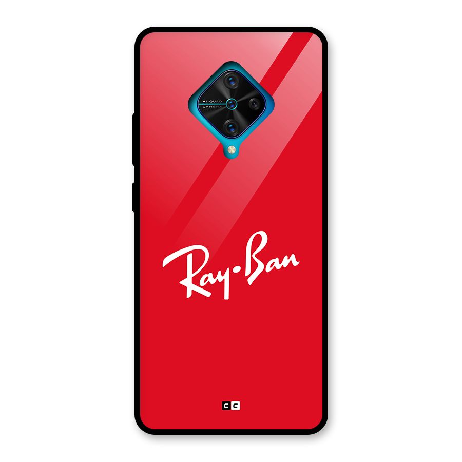 Luxury Red Glass Back Case for Vivo S1 Pro