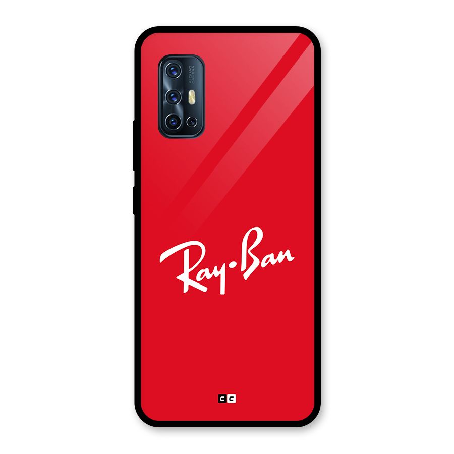 Luxury Red Glass Back Case for Vivo V17