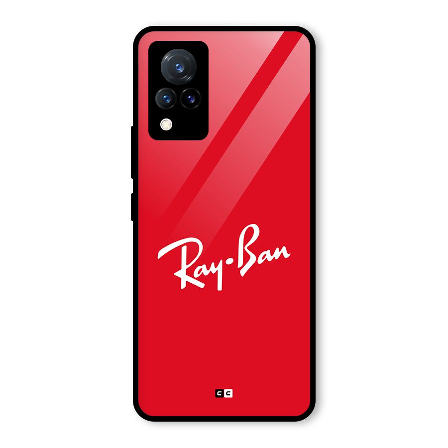 Luxury Red Glass Back Case for Vivo V21 5G