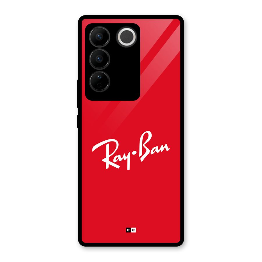 Luxury Red Glass Back Case for Vivo V27