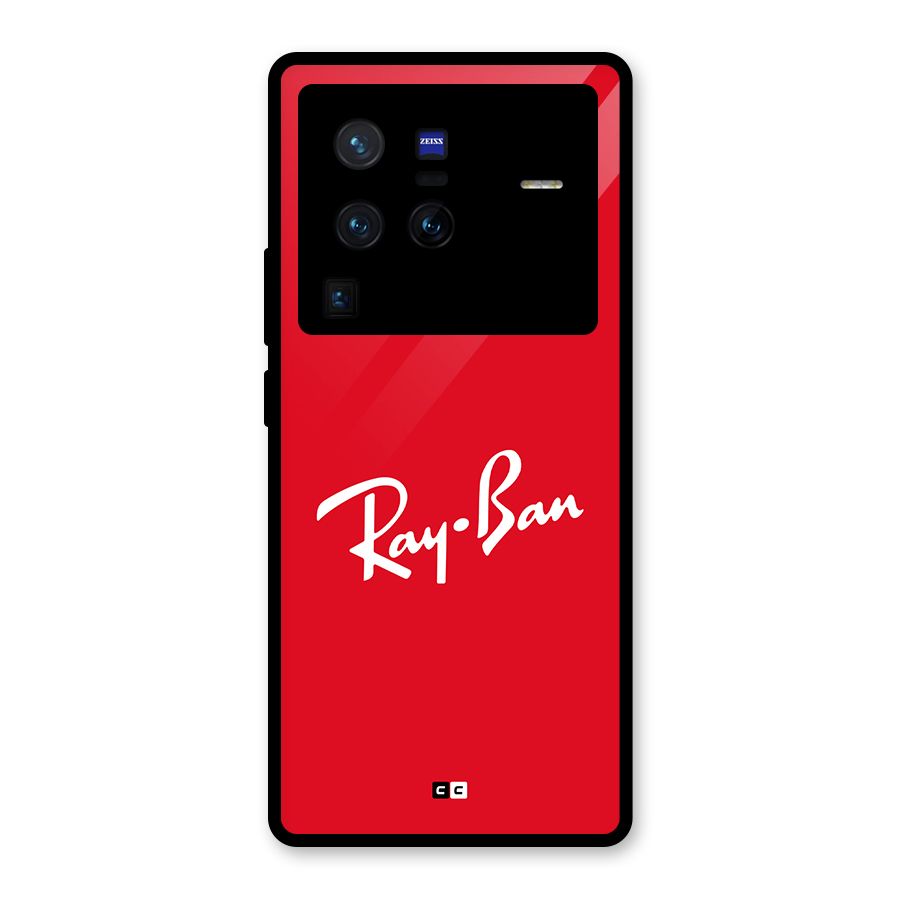 Luxury Red Glass Back Case for Vivo X80 Pro