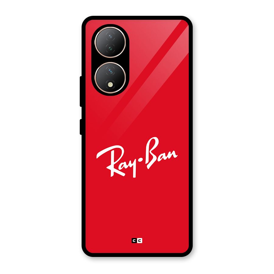 Luxury Red Glass Back Case for Vivo Y100