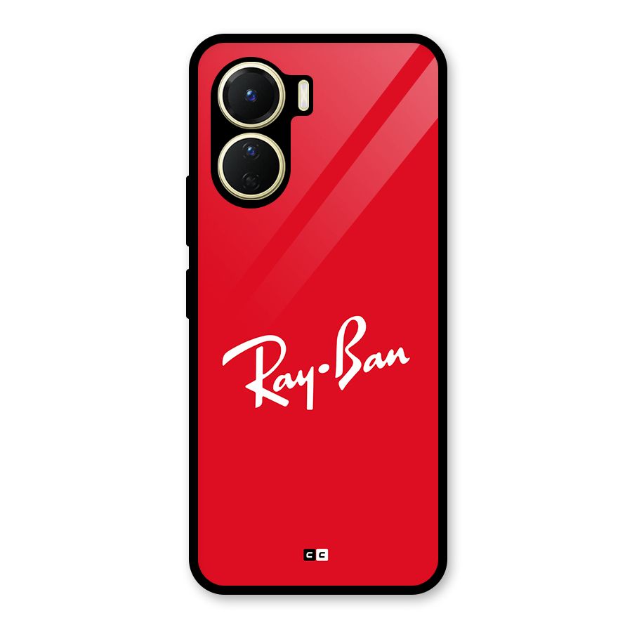 Luxury Red Glass Back Case for Vivo Y16
