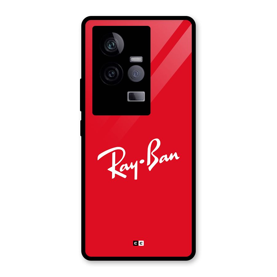 Luxury Red Glass Back Case for Vivo iQOO 11 5G