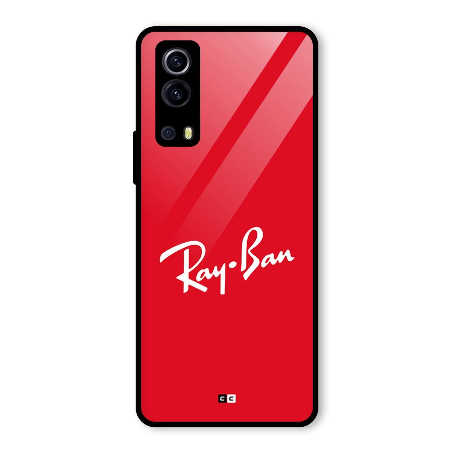 Luxury Red Glass Back Case for Vivo iQOO Z3