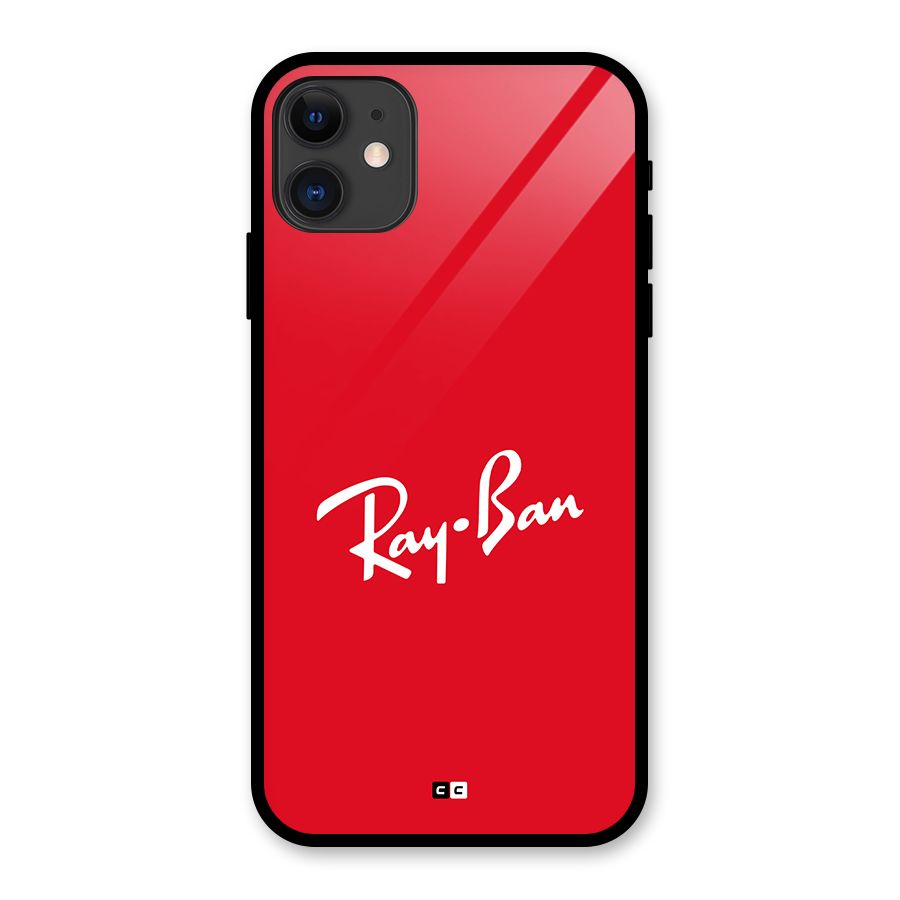 Luxury Red Glass Back Case for iPhone 11