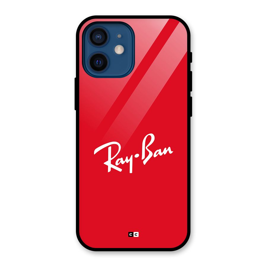 Luxury Red Glass Back Case for iPhone 12 Mini
