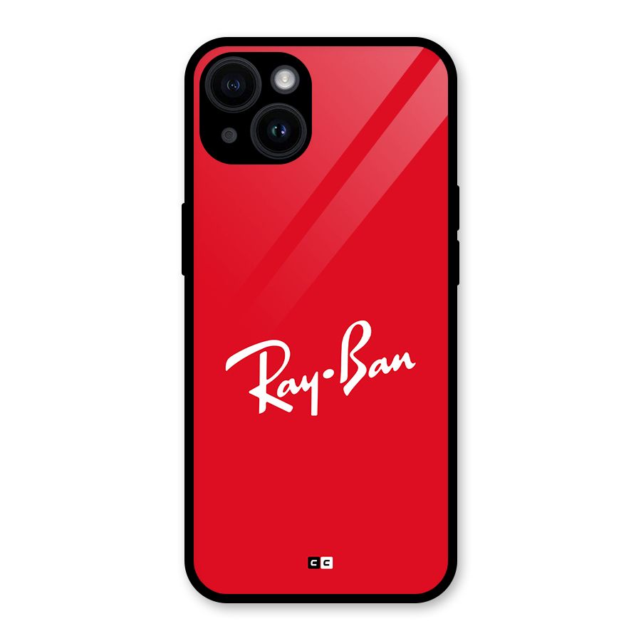 Luxury Red Glass Back Case for iPhone 14