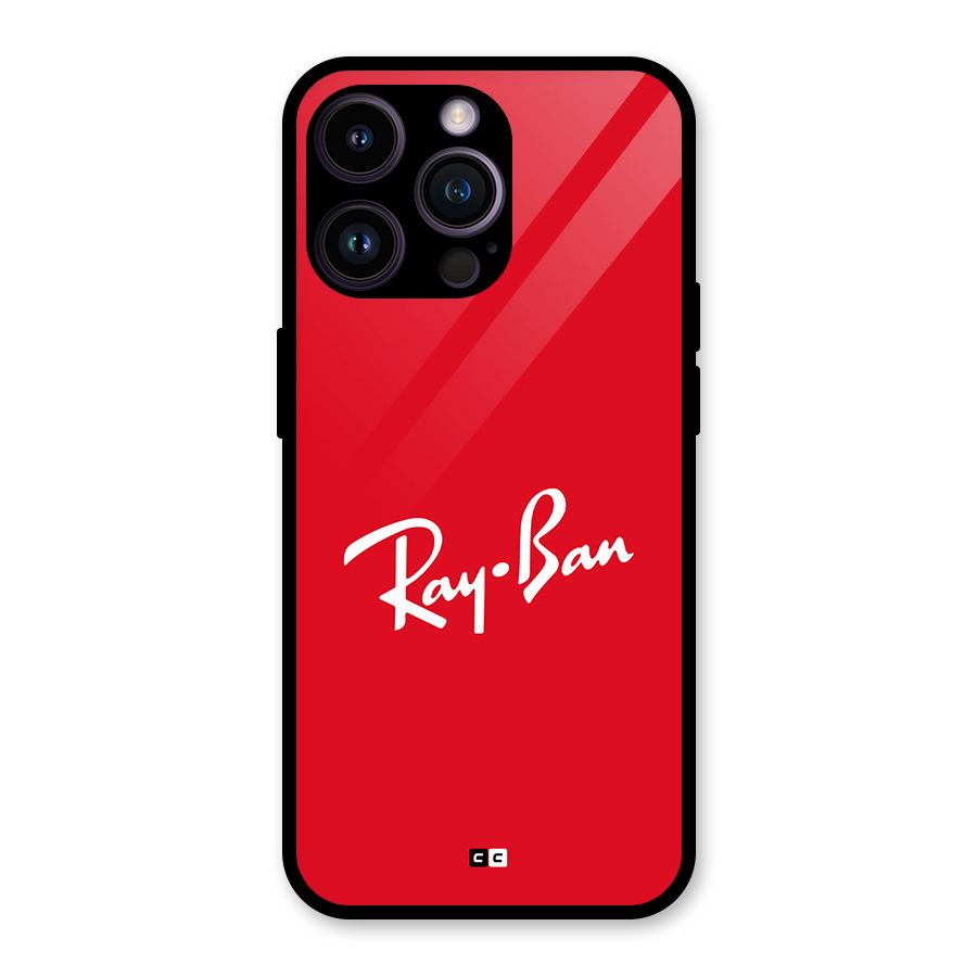Luxury Red Glass Back Case for iPhone 14 Pro Max