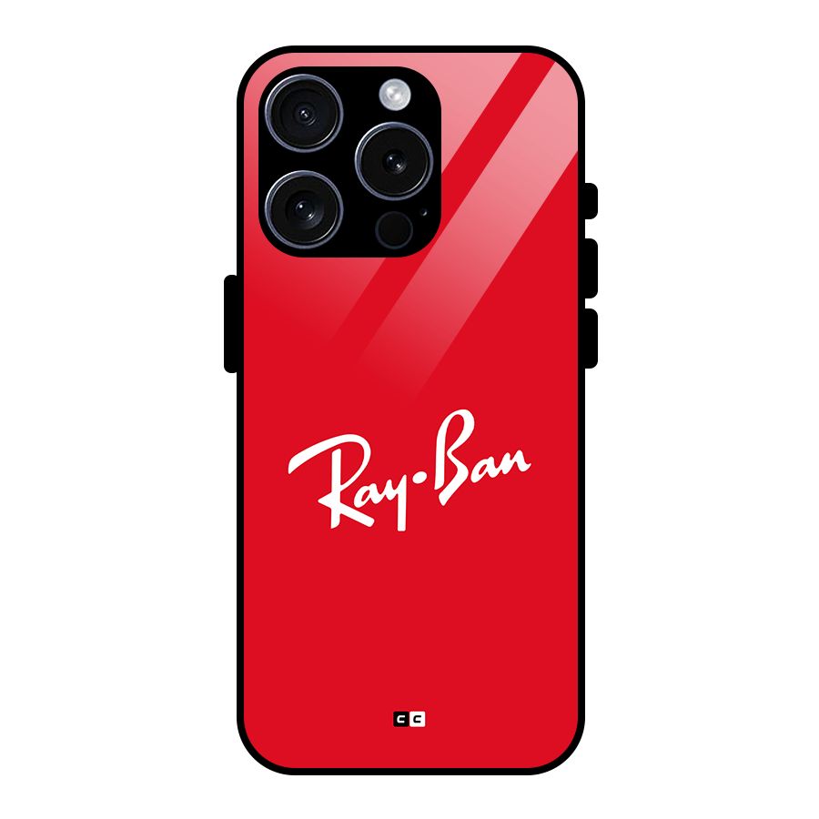 Luxury Red Glass Back Case for iPhone 15 Pro