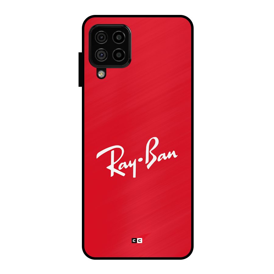 Luxury Red Metal Back Case for Galaxy A22 4G