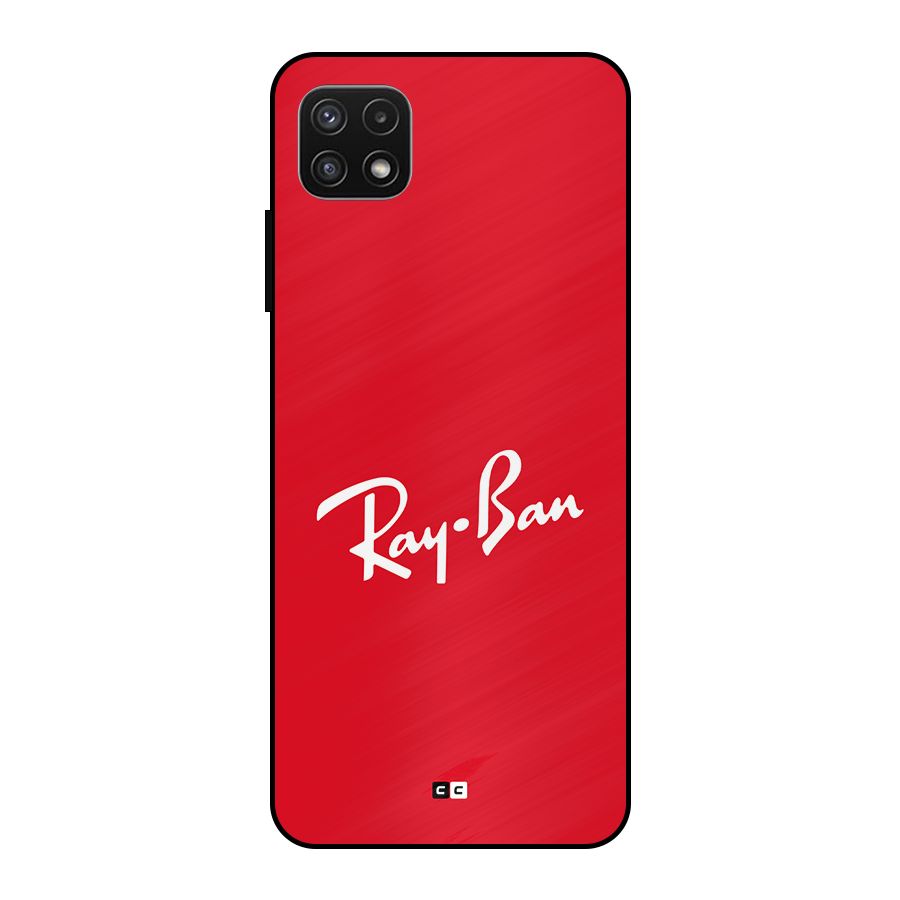 Luxury Red Metal Back Case for Galaxy A22 5G