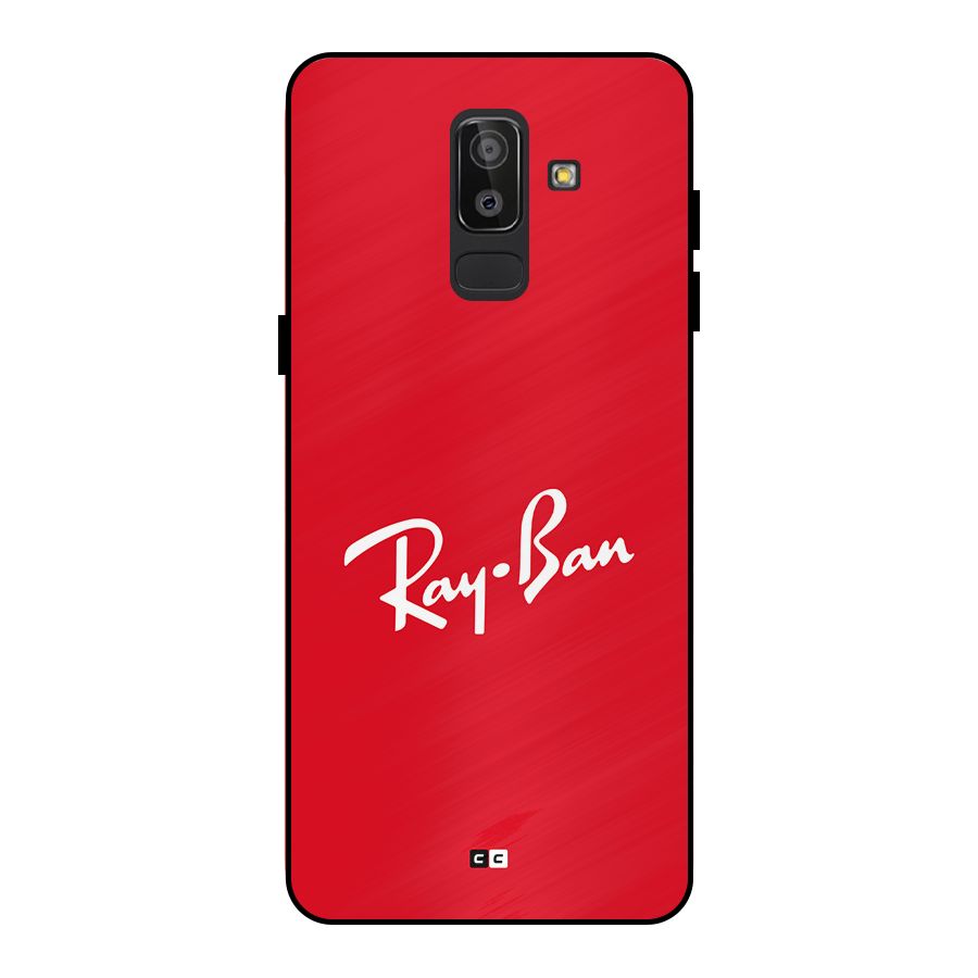 Luxury Red Metal Back Case for Galaxy J8