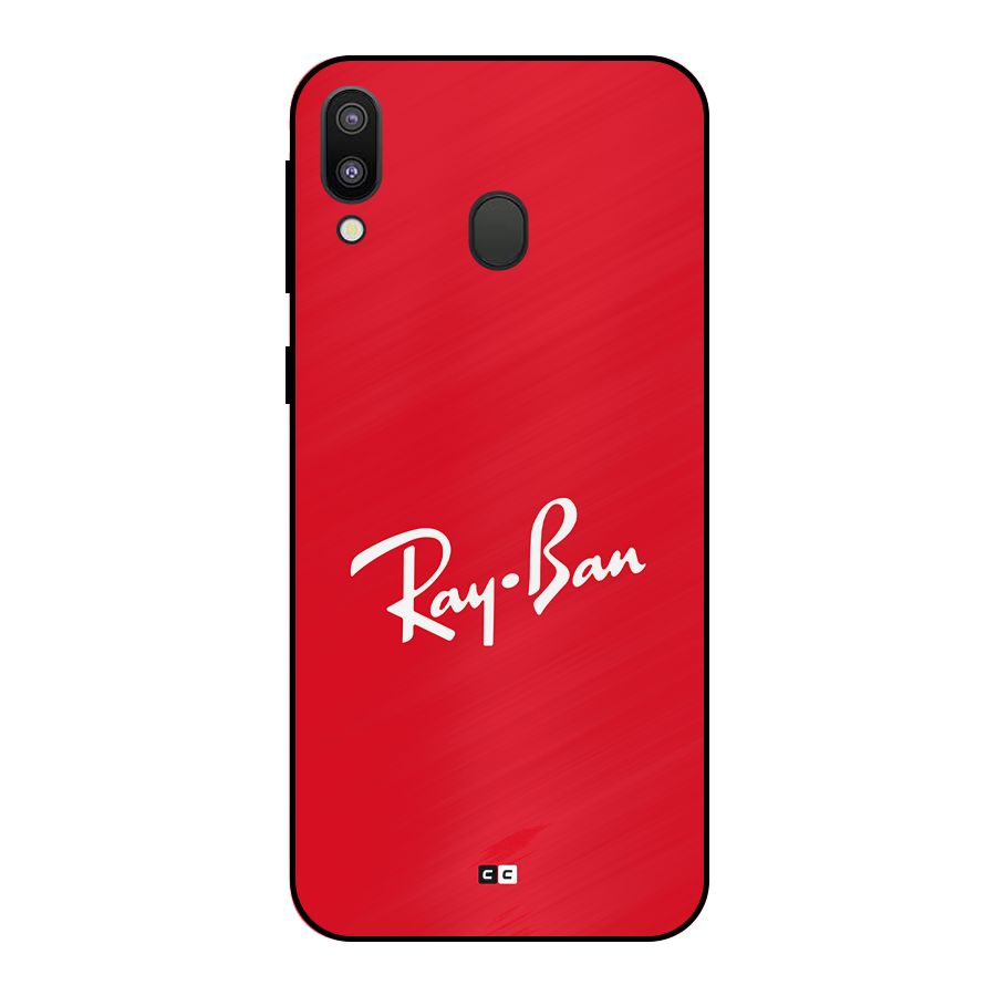 Luxury Red Metal Back Case for Galaxy M20