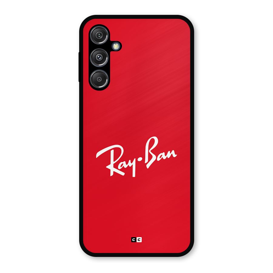 Luxury Red Metal Back Case for Galaxy M34 5G