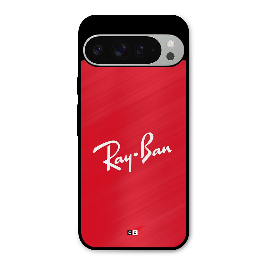 Luxury Red Metal Back Case for Google Pixel 9 Pro XL