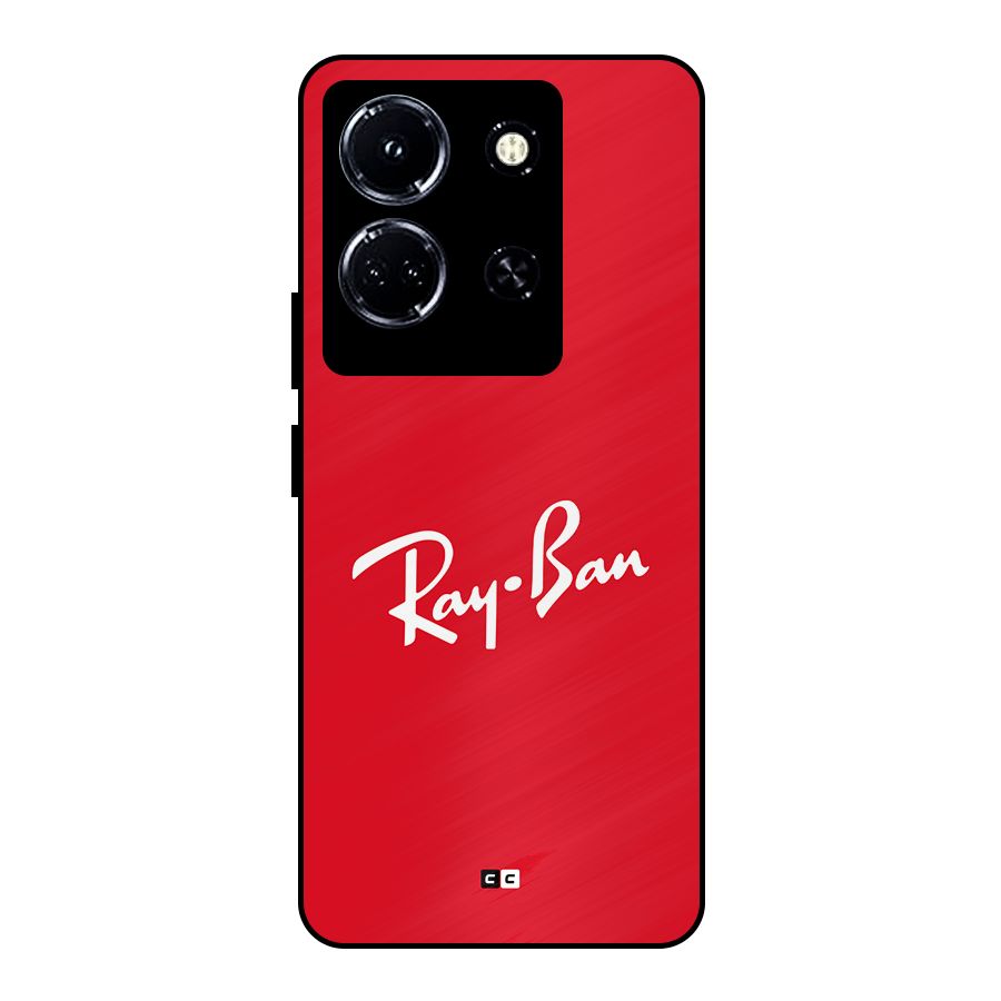Luxury Red Metal Back Case for Infinix Note 30 5G