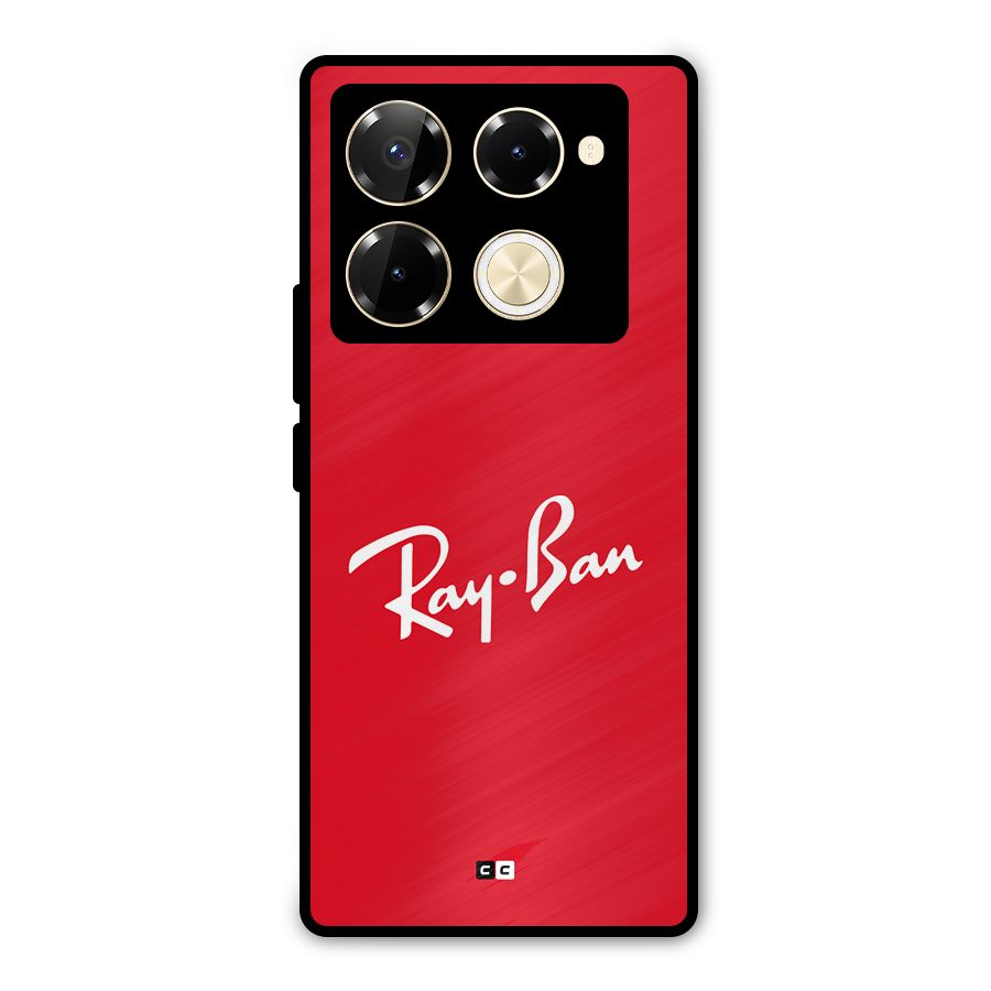 Luxury Red Metal Back Case for Infinix Note 40 Pro