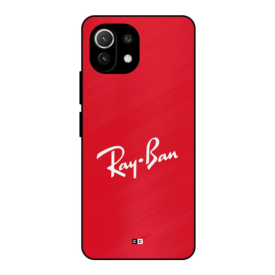 Luxury Red Metal Back Case for Mi 11 Lite NE 5G