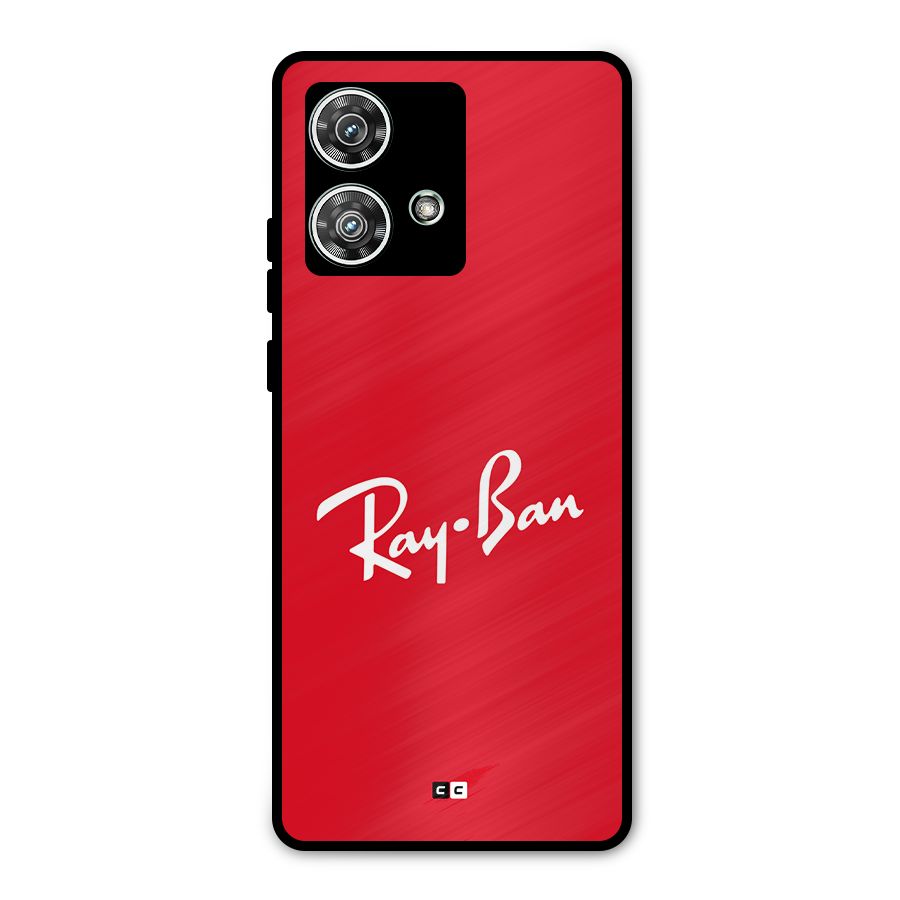 Luxury Red Metal Back Case for Motorola Edge 40 Neo