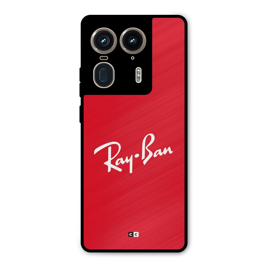 Luxury Red Metal Back Case for Motorola Edge 50 Ultra