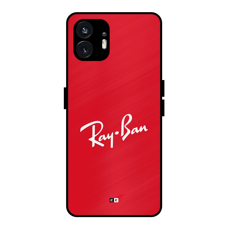Luxury Red Metal Back Case for Nothing Phone 2