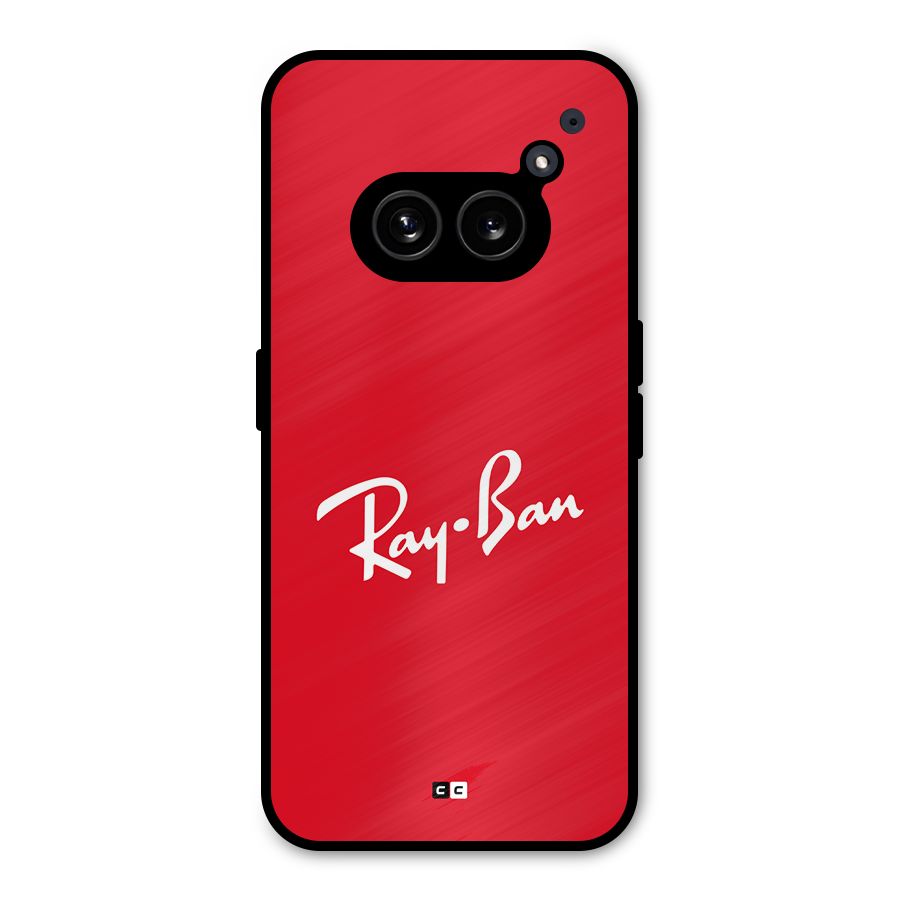 Luxury Red Metal Back Case for Nothing Phone 2a