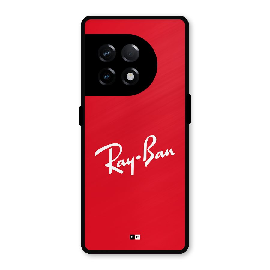 Luxury Red Metal Back Case for OnePlus 11R