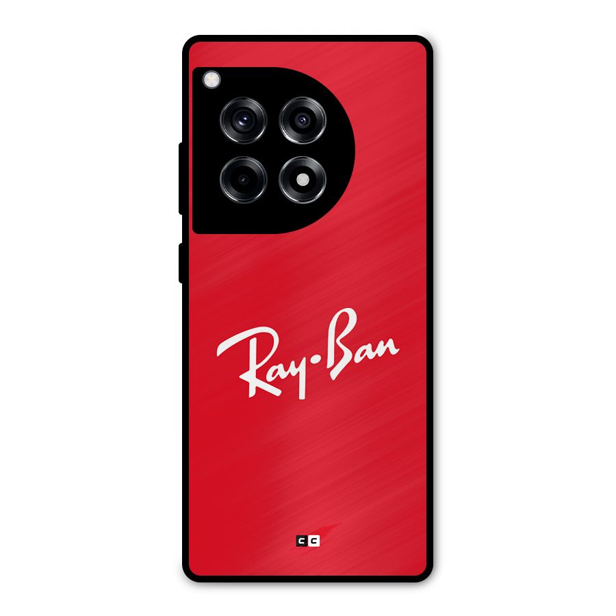 Luxury Red Metal Back Case for OnePlus 12R