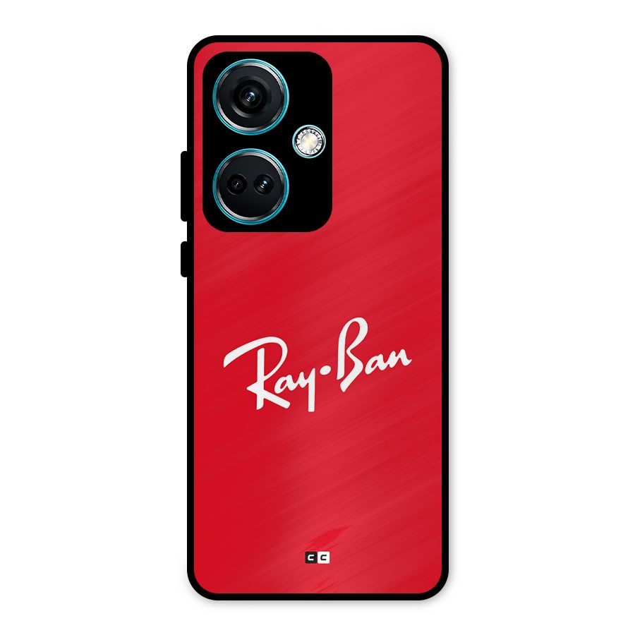 Luxury Red Metal Back Case for OnePlus Nord CE 3 5G