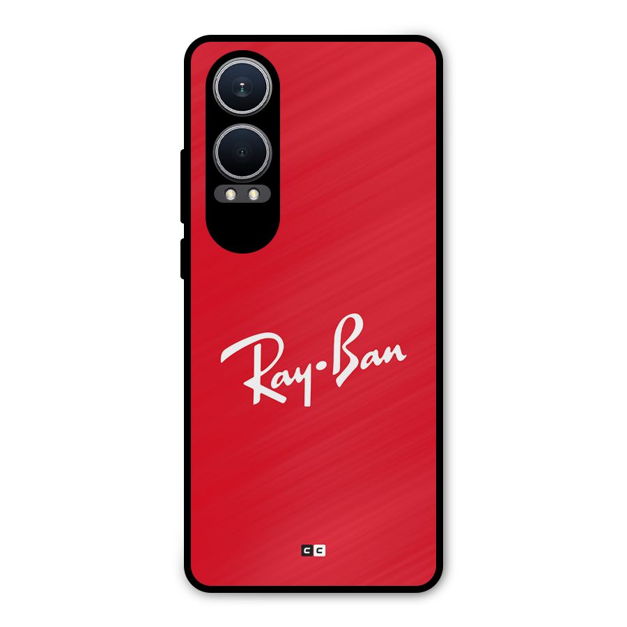 Luxury Red Metal Back Case for OnePlus Nord CE4 Lite