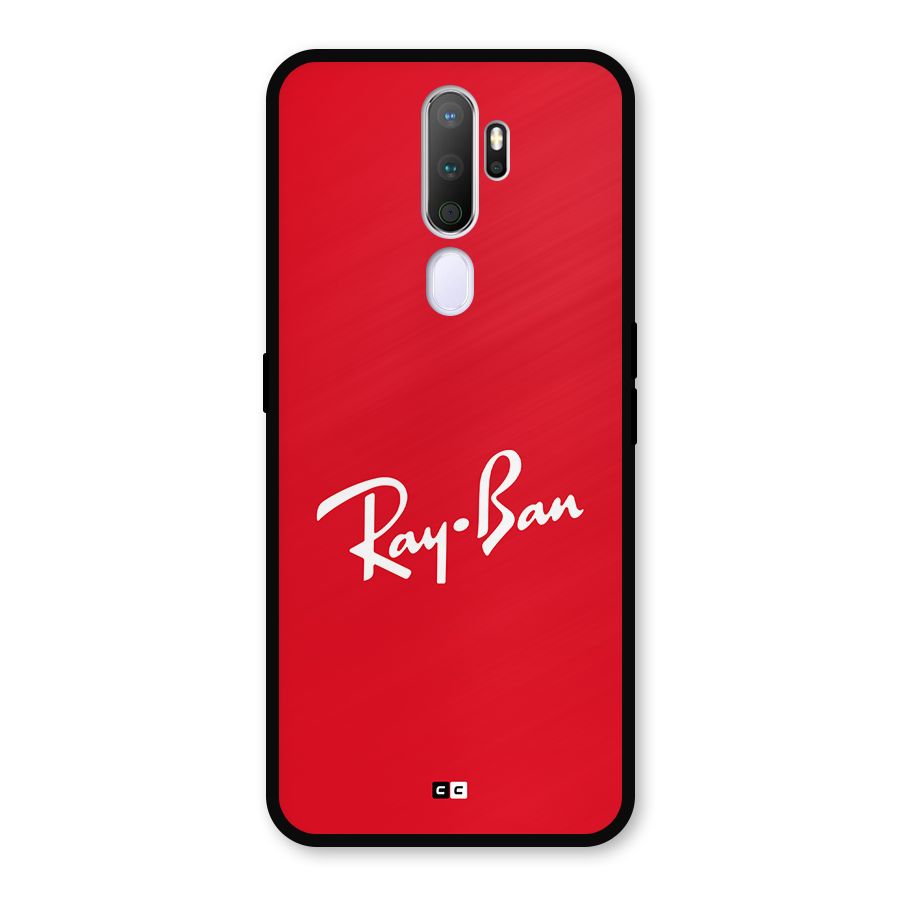 Luxury Red Metal Back Case for Oppo A9 (2020)