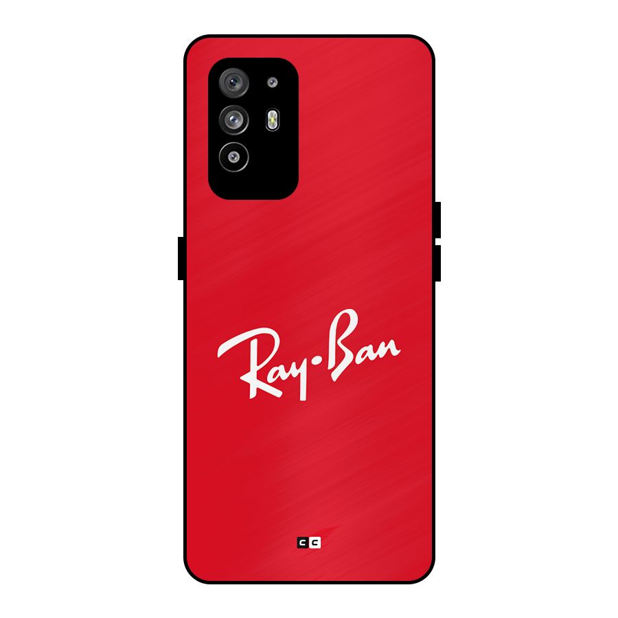 Luxury Red Metal Back Case for Oppo F19 Pro Plus 5G
