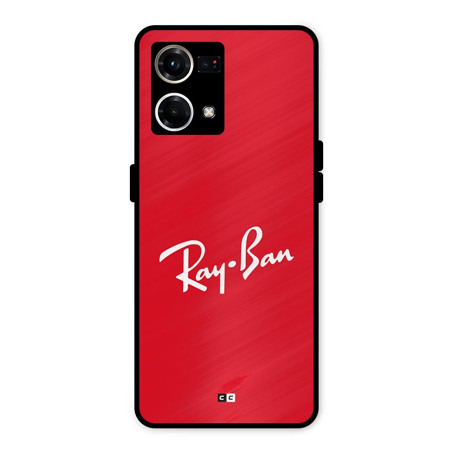 Luxury Red Metal Back Case for Oppo F21 Pro 4G