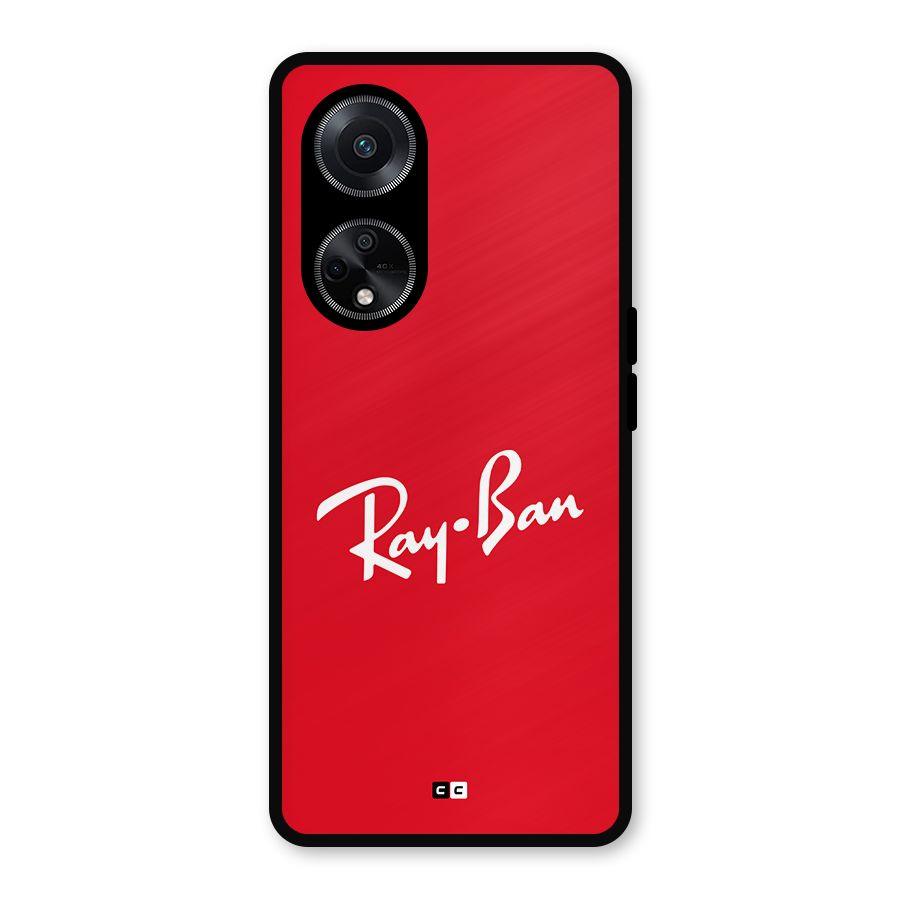 Luxury Red Metal Back Case for Oppo F23