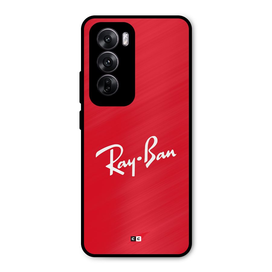Luxury Red Metal Back Case for Oppo Reno12