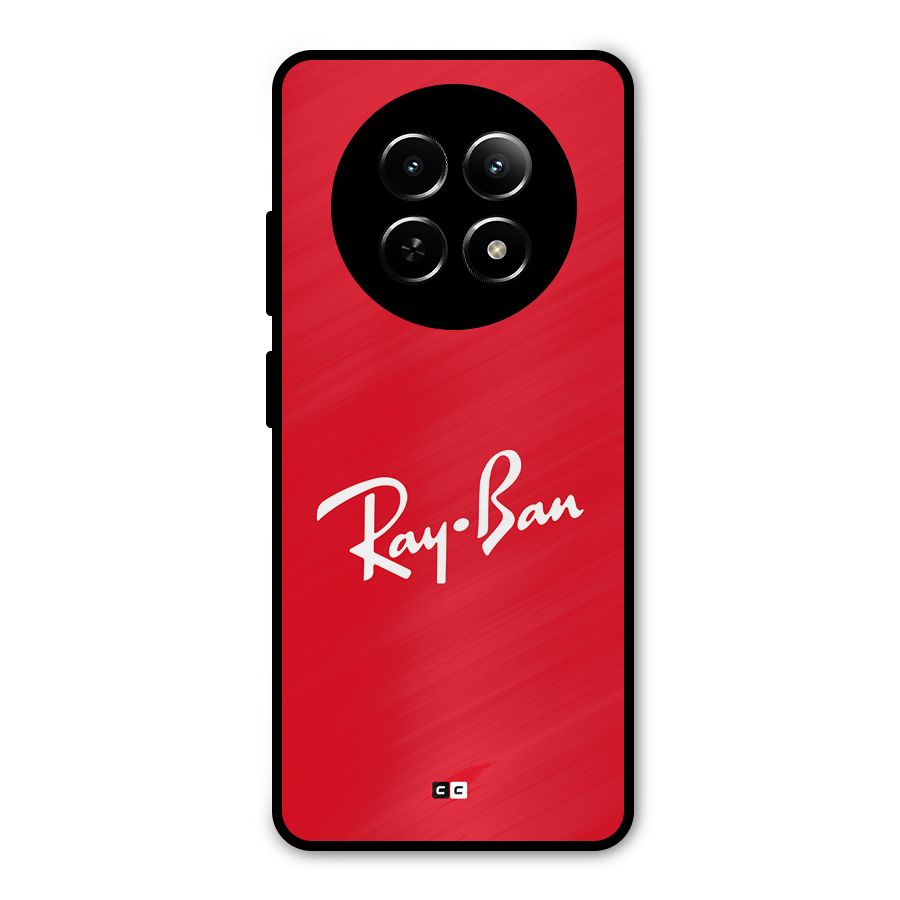 Luxury Red Metal Back Case for Realme 12x 5G