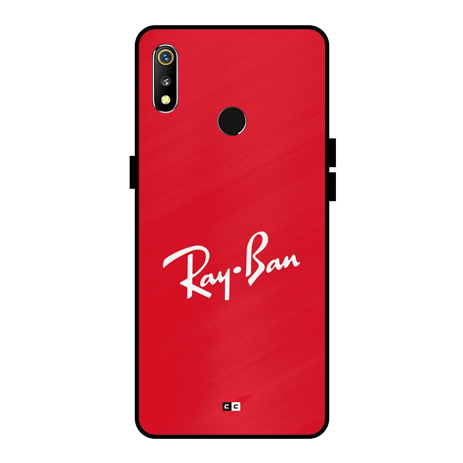 Luxury Red Metal Back Case for Realme 3