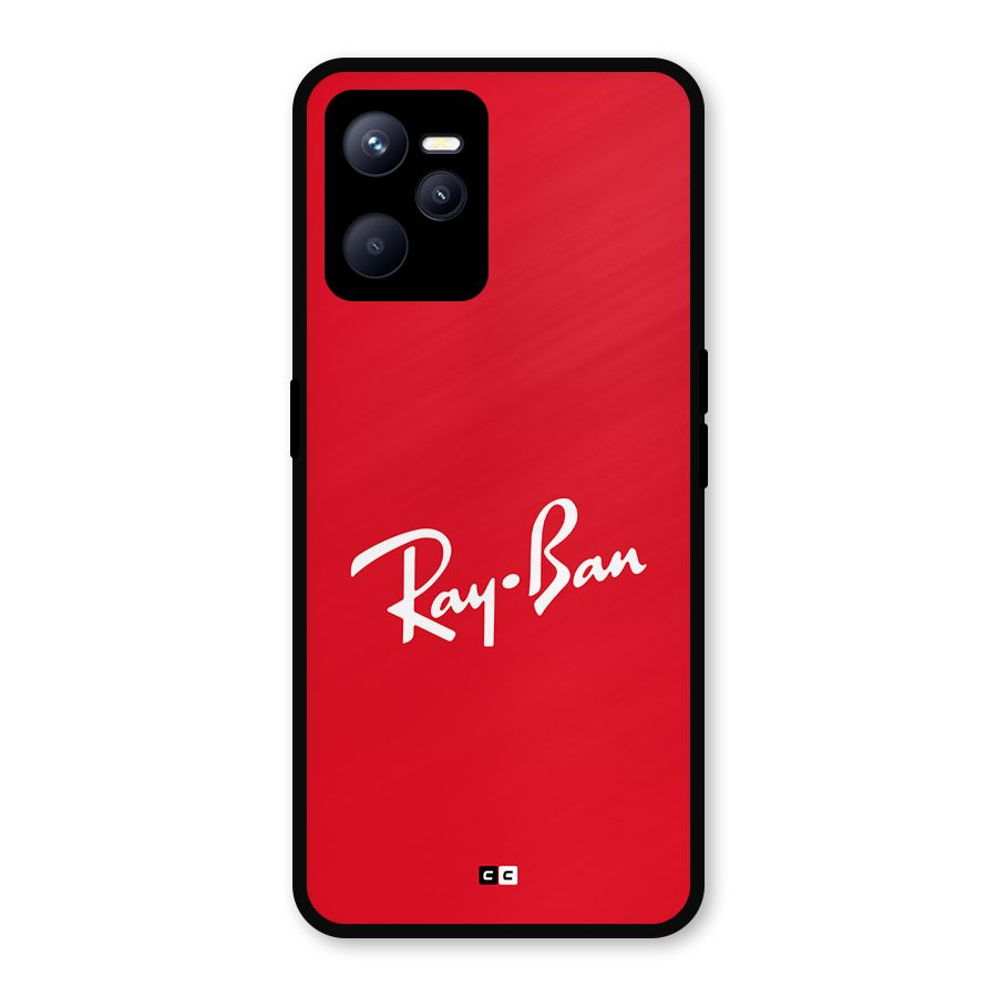 Luxury Red Metal Back Case for Realme C35