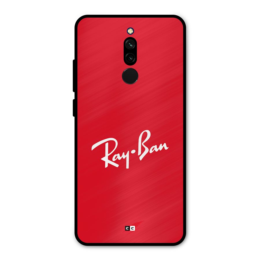 Luxury Red Metal Back Case for Redmi 8