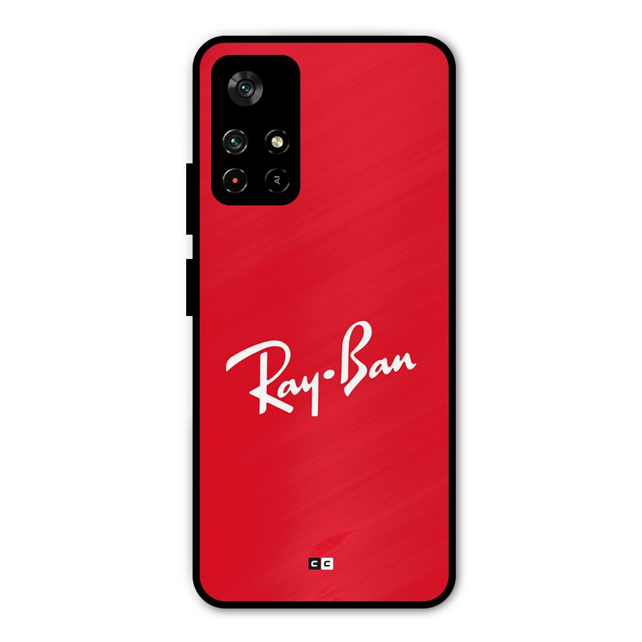 Luxury Red Metal Back Case for Redmi Note 11T 5G