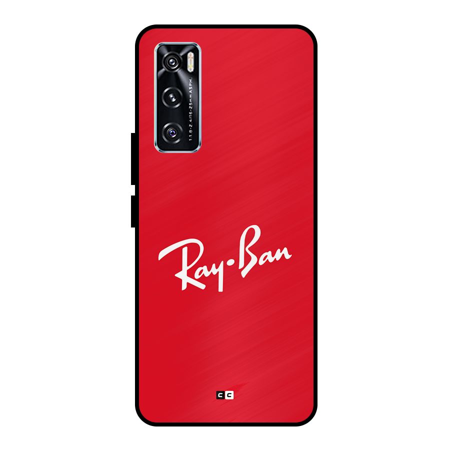 Luxury Red Metal Back Case for Vivo V20 SE