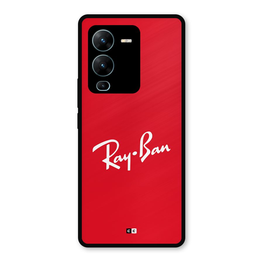 Luxury Red Metal Back Case for Vivo V25 Pro