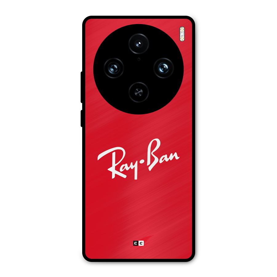 Luxury Red Metal Back Case for Vivo X100 Pro