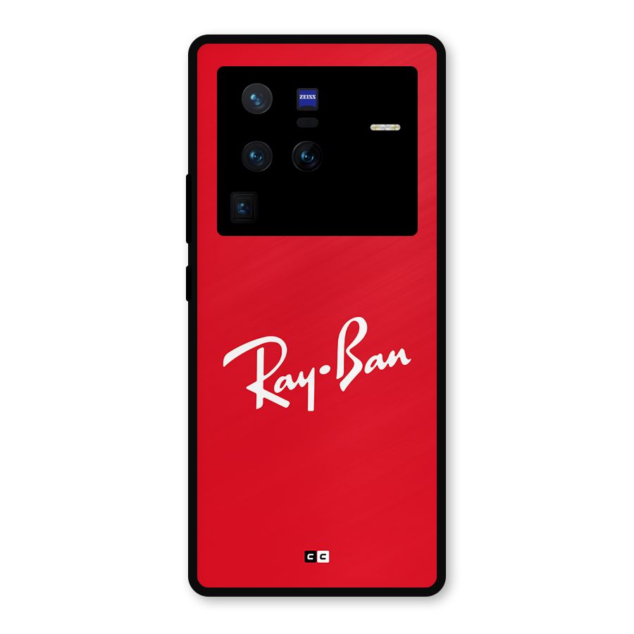 Luxury Red Metal Back Case for Vivo X80 Pro